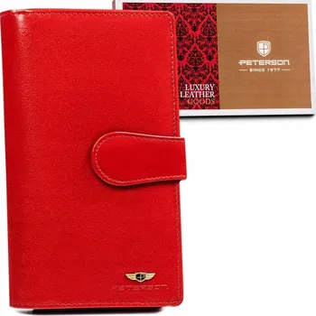 Peterson peněženka z pravé kůže červená - dámská