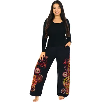 Dámské kalhoty Himalife Kalhoty Kalea - černá s červenou Velikost: S/M