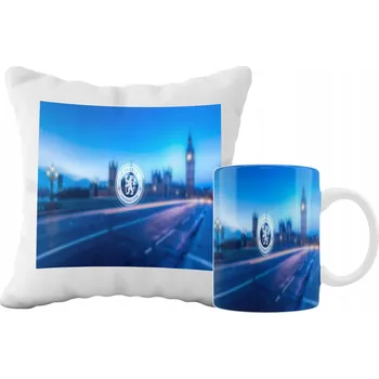 Polštář SADA HRNKU A POLŠTÁŘ S MOTIVEM CHELSEA BALL, NÁPAD NA DÁRKOVÝ DÁREK , SUPER GRAFIKA