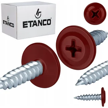 Vrták Šrouby s podložkou Etanco do dřeva 4,2x30mm, RAL3005 GM-S 250 Ks.
