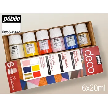 Vodová barva Sada barvy AKRYLOVÉ deco lesklé. Obsah sady 6x20ml č.01, 120, 124, 115, 133, 119