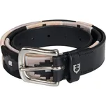 Pásek Equestro Polo S 70cm černá/béžová/meruňková