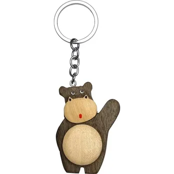 2Kids Toys Dřevěná klíčenka velká Hroch stojící