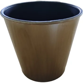 Květináč Plastový zlatý květináč 14 x 13,5 cm