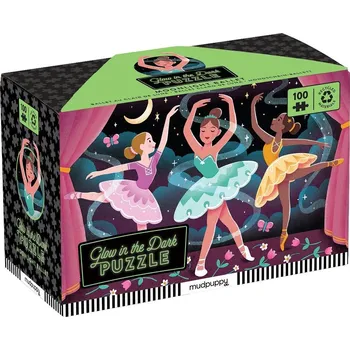 Puzzle Mudpuppy Puzzle Půlměsíční balet - svítí ve tmě 100 dílků