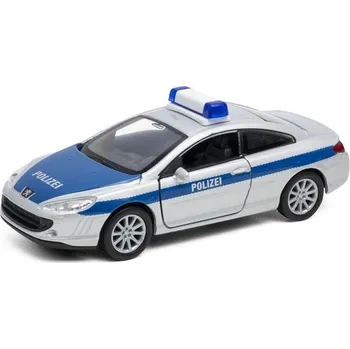 autíčko Welly Peugeot Coupe 407 Polizei 1:34