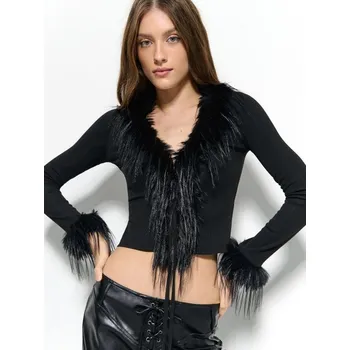 Oblečení a móda Halenka s&nbsp;dlouhými rukávy - XS - House - černá - 552GX-99X