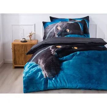 Povlečení Novinka 2025! Luxusní ložní souprava mikroplyš s 3D efektem – 70×90 / 140×200 cm - KOČKA BRITSKÁ Exclusive