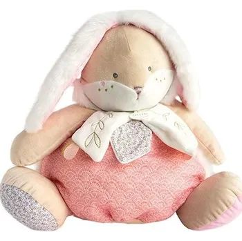 Hračka pro nejmenší Doudou et Compagnie Paris | Doudou Růžový králíček s prostorem pro uložení pyžámka 38 cm