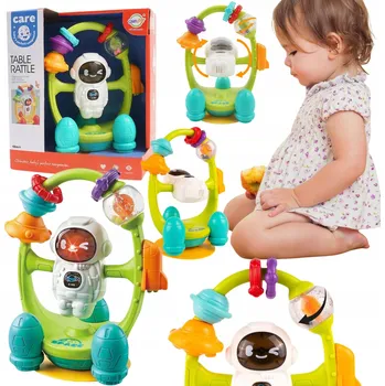 Chrastítko Astronaut s Barevnými Světly, Zvukem a Přísavkou, Otáčení o 360 Stupňů