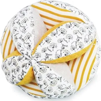 Doudou Textilní aktivní míč s chrastítkem včelka 15 cm
