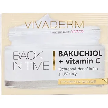 Pleťový krém Vivaco Vivaderm Ochranný denní pleťový krém BAKUCHIOL +vitamin C BACK IN TIME vzorek 4 ml