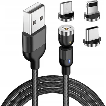 Datový kabel Kabel DSJ USB - USB typ C / microUSB / Lightning 0,5 m černý