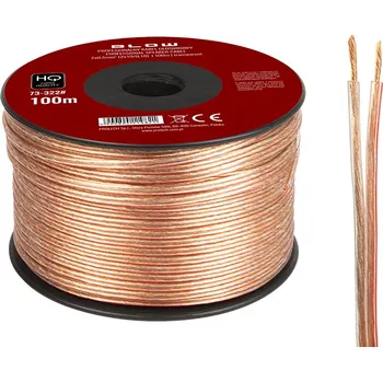 Audio kabel BLOW Reproduktorový kabel 2x0,50 mm průhledný