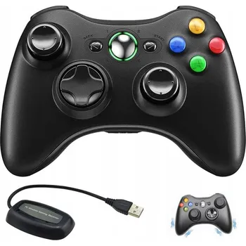 Herní ovladač Bezdrátový ovladač pro konzoli Microsoft Xbox 360, černý