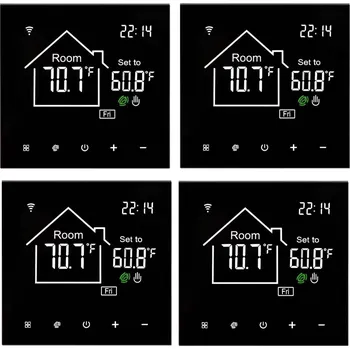 4x WiFi programovatelný chytrý termostat TUYA WLAN AC100~250V 16A LCD
