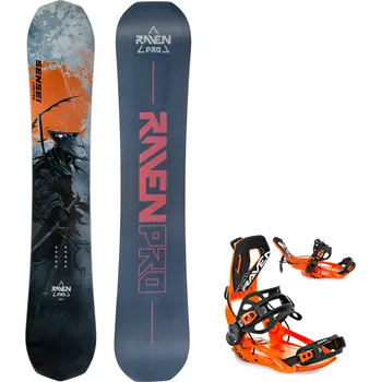 Snowboard Snowboard komplet Raven PRO Sensei Limited + vázání RAVEN Fastec FT360 Orange Velikost: 157 cm, Velikost vázání: S