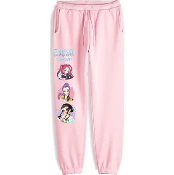 Balvněné tepláky Kpop Lovkyně démonů Barva: Světle růžová, Velikost: 7/8 let - 122/128