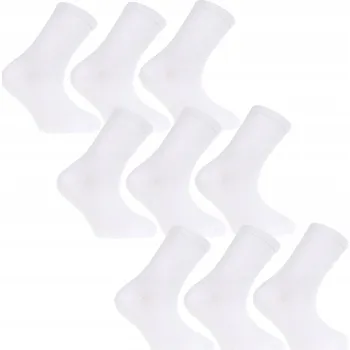 Pánské ponožky Dětské klasické 3/4 Ponožky bílé, 9 kusů MORAJ 31-34