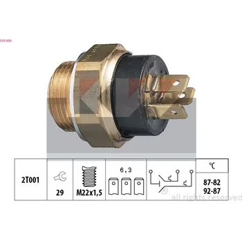 Ventilátor topení a klimatizace Teplotní spínač, větrák chladiče KW 550 606