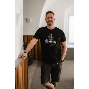 Běžecké oblečení Tričko pánské LOGO Barva: černá, Velikost: L