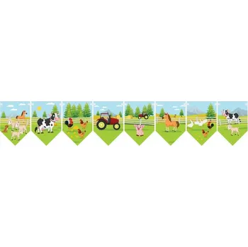 Banner vlajky Farma 5m Narozeniny Hospodářství Zvířátka Traktor