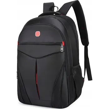 Městský batoh MĚSTSKÝ ČERNÝ BATOH UNIVERZÁLNÍ PROSTORNÝ VÍCEÚČELOVÝ NA NOTEBOOK KNIHY