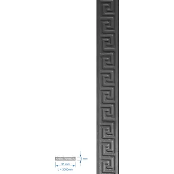 Příslušenství pro plot Zdobená pásovina 31x5x3000mm