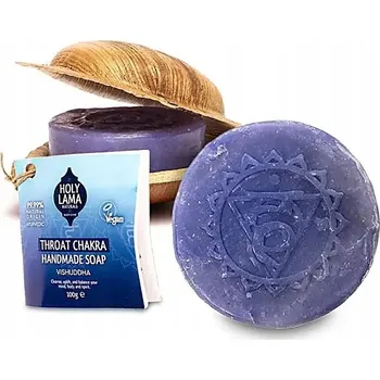 Mýdlo Mýdlo Krční 5. čakra v palmovém listu 100g Holy Lama Naturals