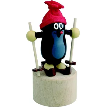 Figurka Detoa Mačkací figurka Krtek na lyžích