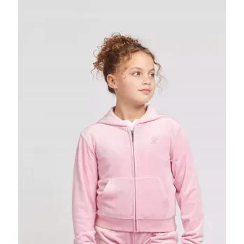 Dámská mikina JUICY COUTURE RŮŽOVÁ VELUROVÁ MIKINA (15-16 L)