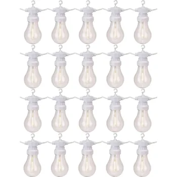 Venkovní osvětlení ZAHRADNÍ GIRLANDA PARTY LIGHT 20LED A60 BÍLÝ KABEL