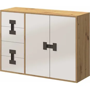 Dětská skříň Max-i Komoda BREYSTON 8 do dětského pokoje | dub artisan / bílý lesk