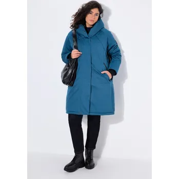 Dámský kabát Ulla Popken, Plus size HYPRAR funkční kabát, nepromokavý, kapuce pro plnoštíhlé nadměrná velikost, 842951761-1129, tyrkysový, 46/48, Nadměrné velikosti, Plus size oblečení, Oblečení pro boubelky, Oblečení pro baculky, Oblečení pro plnoštíhlé, Oblečení pro
