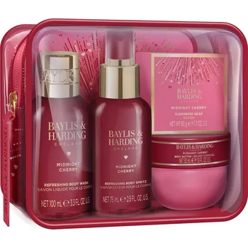 Kosmetická sada Baylis&Harding Midnight Cherry, cestovní sada v taštičce, 4dílná BH25MCTRAVEL