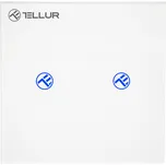 Tellur Chytrý WiFi spínač, SS2N, s/bez neutrálního vodiče, 2 porty, 1800W, 10A