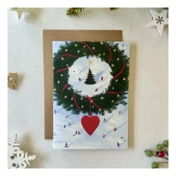 Dárková taška Be Nice EKO vánoční přání Šťastné a laskavé - Zimní radovánky