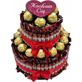 Dárkový potravinový koš Dárkový koš Dort ze sladkostí