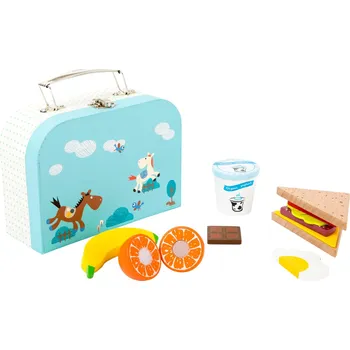 Dětská kuchyňka Small Foot Svačinkový kufřík modrý