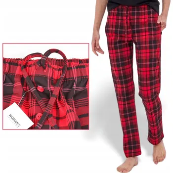 Dámské pyžamo CORNETTE Pyžamové kalhoty 691/54 Bavlněné Červené Velikost XXL