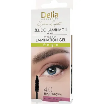 Tužka na obočí DELIA Gel na laminaci obočí, 4 ml 4.0 HNĚDÝ