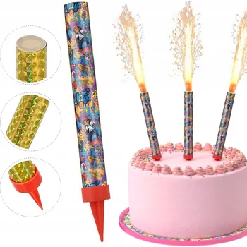 Dortová svíčka SVÍČKA DORTOVÁ FONTÁNA RACA NA NAROZENINY - HIP HOPOVÁ HUDBA 12 cm