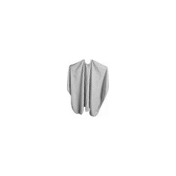 DUKO 596 Velká bílá kadeřnická Barber pláštěnka - pruhovaná 145x150cm