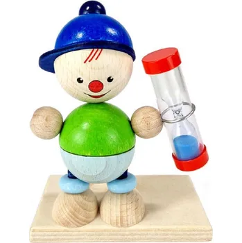 Držák na kartáček Hess Přesýpací hodiny panáček Luis pro měření doby čištění zubů