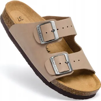 Dámské pantofle Nazouváky Dámské Kožené Pantofle na Korkové Podrážce Ortopedická Obuv do Práce 35-46 PanSzew