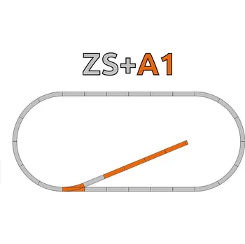 Vláček a vláčkodráha Roco Geoline Sada kolejí A1 (kusá kolej) s podložím - 61150