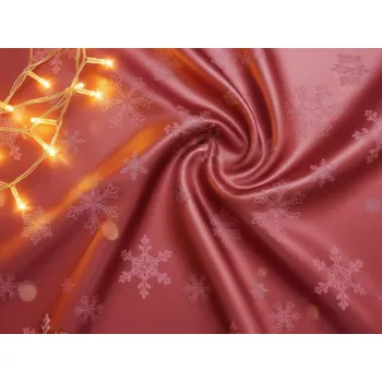 Povlečení HEDVA ČESKÝ BROKÁT Odaska 163 VLOČKY vínová