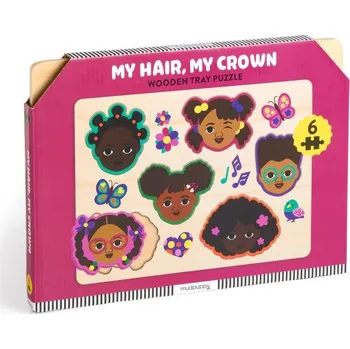 Puzzle Mudpuppy Dřevěné puzzle Moje vlasy, moje koruna