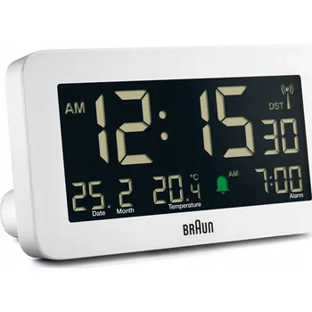 Budík BRAUN BC10 DCF-W rádiem řízený budík bílý