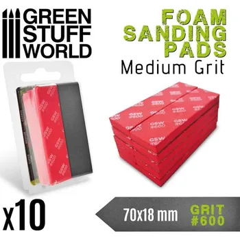 Green Stuff World Foam Sanding Pads 600 grit - 10x pilník (Green Stuff World)